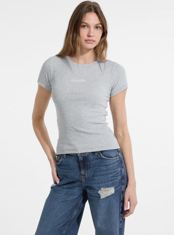 Guess Jeans Grey Slim T-Shirt W5YP37KA0H1 Front View