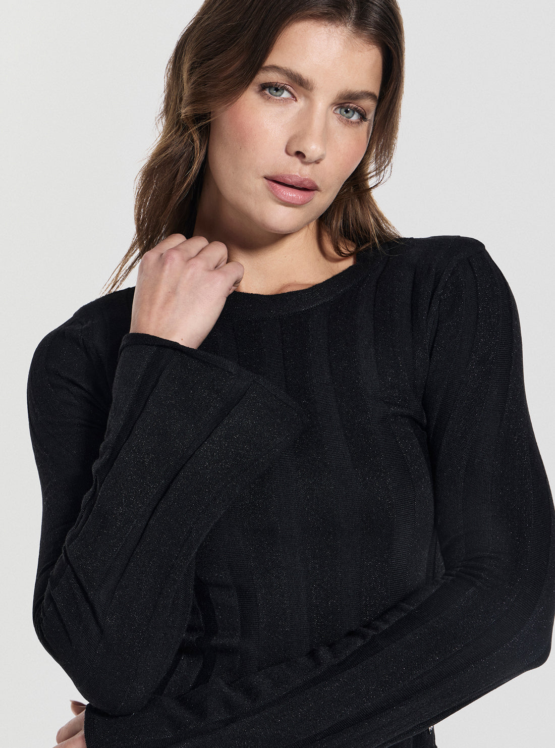GUESS Womens Black Gemma Sweater W5YR13Z3OT0 Detail View