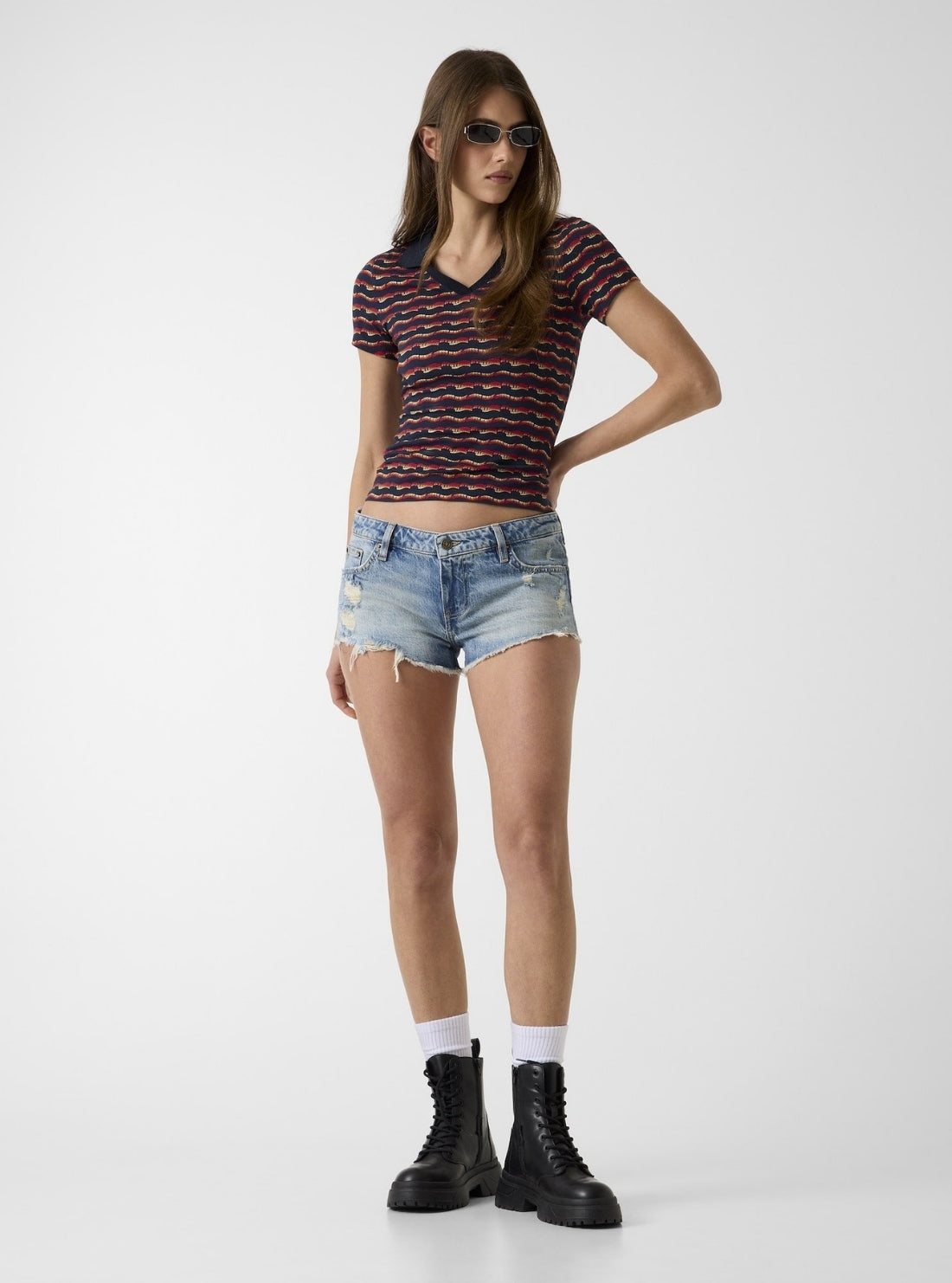 Guess Jeans Hysteric Glamour Denim Shorts W6GD71D5M5Y Full View