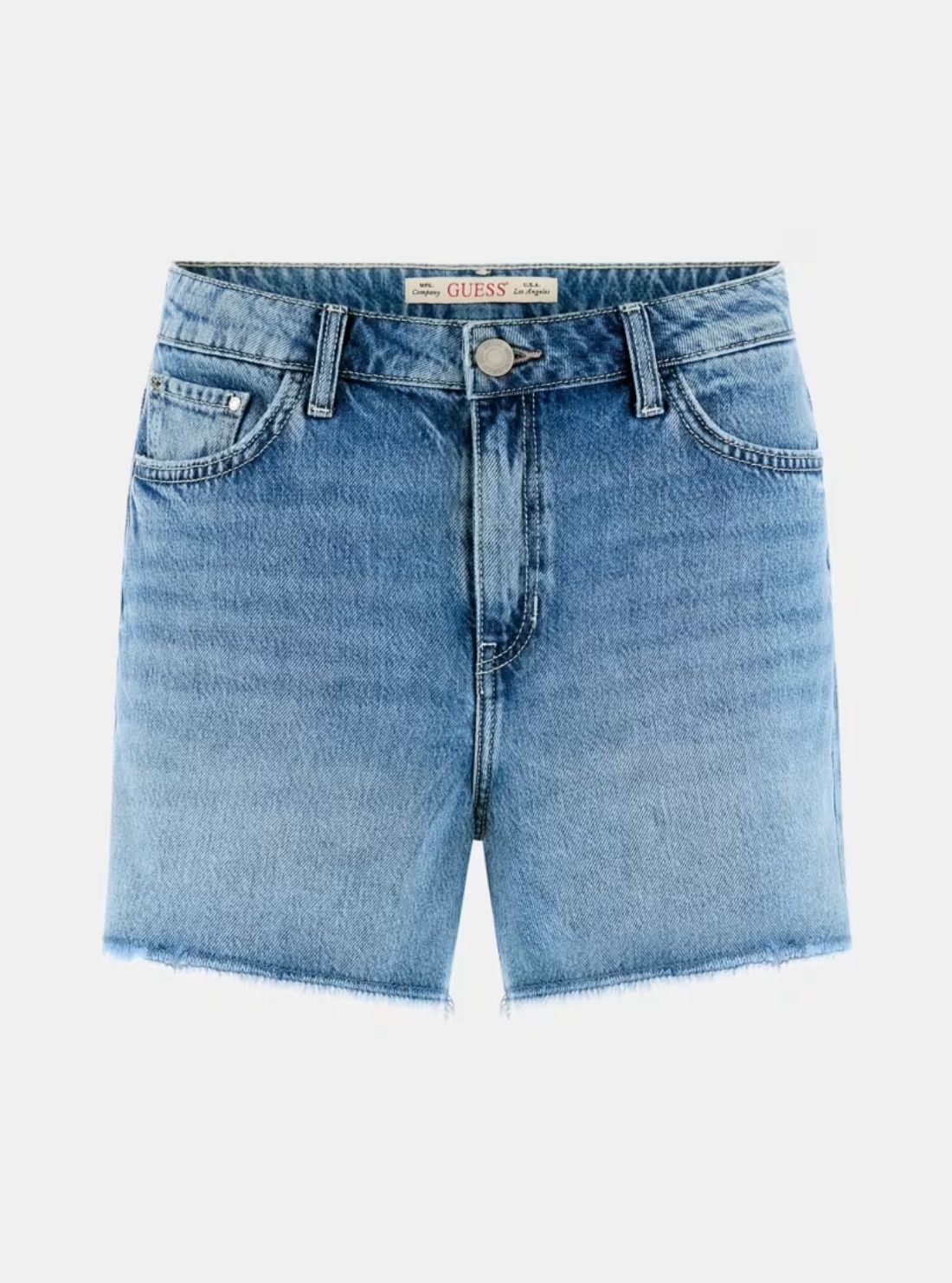 GUESS Womens Eco Sky View Low Rise Bootcut Jeans W6GD74D0726 Flatlay