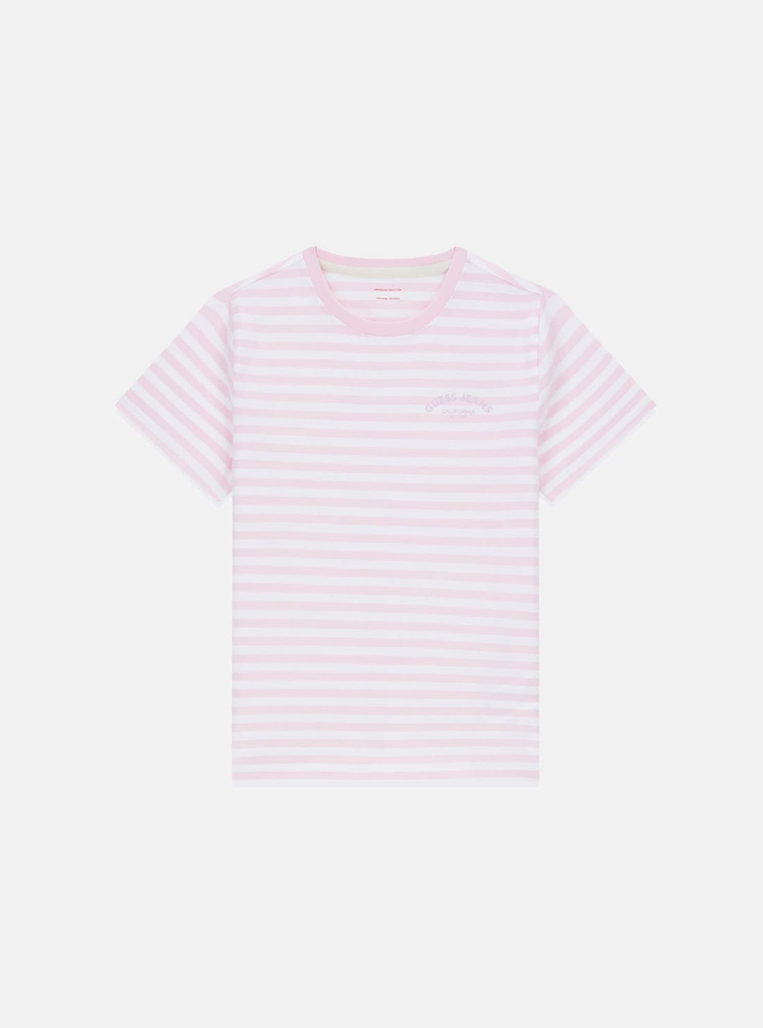 Guess Jeans Eco Purple White Striped T-Shirt W6GI05KCIE1 Flatlay