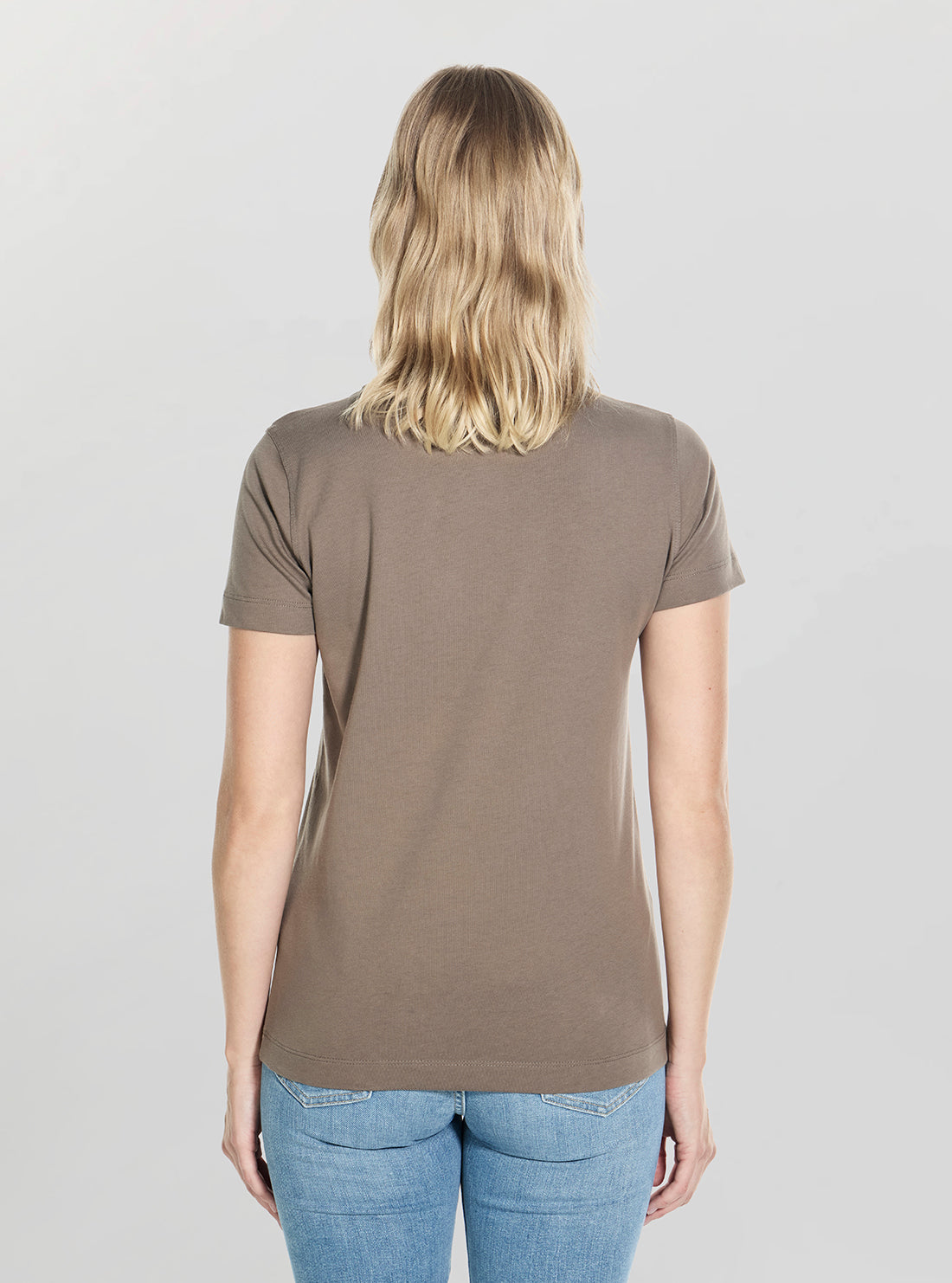 Eco Brown Script Logo T-Shirt W6GI08K3023 Back View