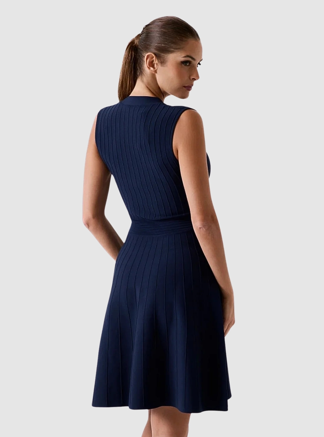 GUESS Womens Eco Blue Amber Sweater Dress W6GK53Z0658 Back View