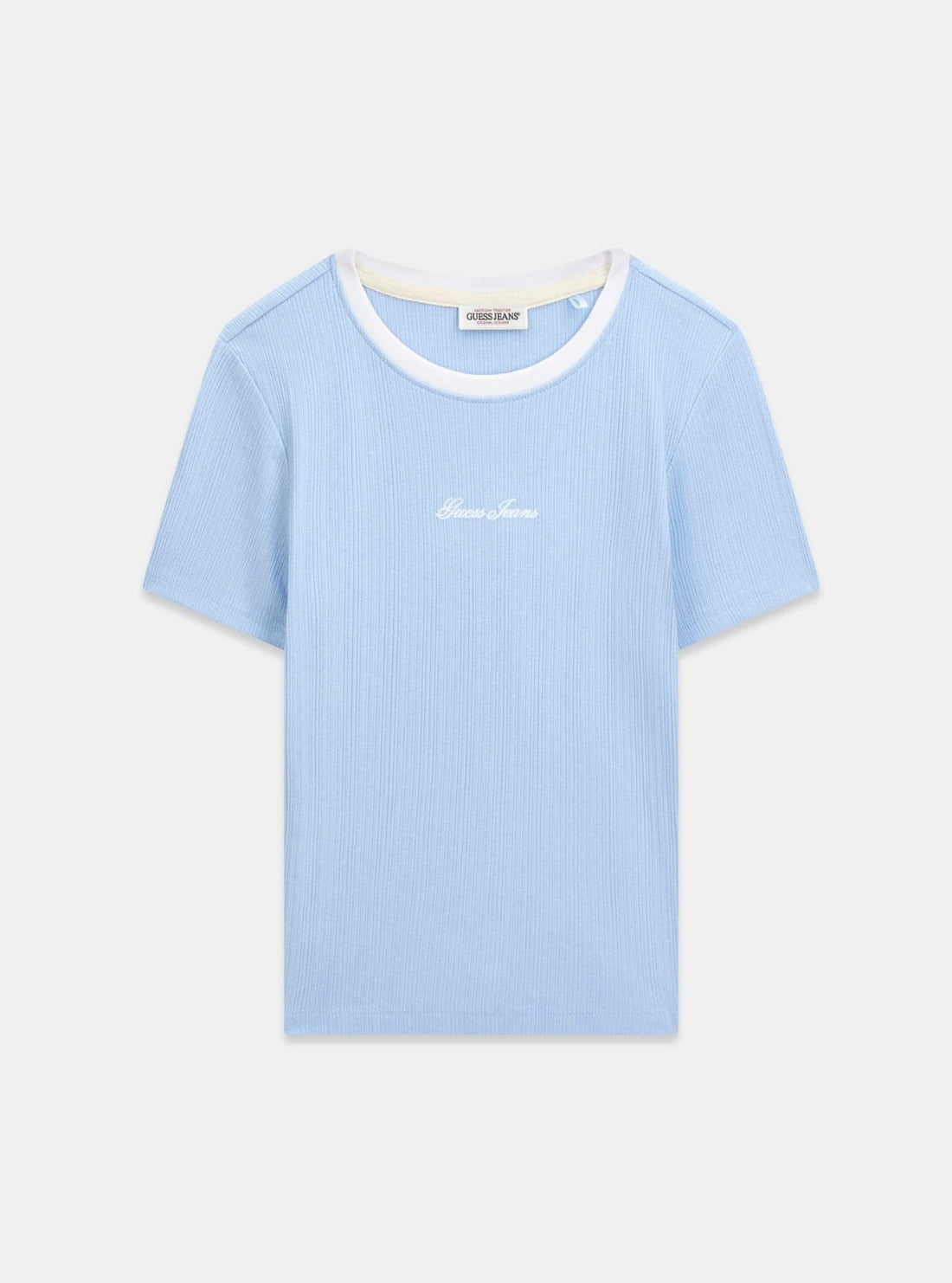 Guess Jeans Blue Ringer T-Shirt W6GPA9KF641 Flatlay