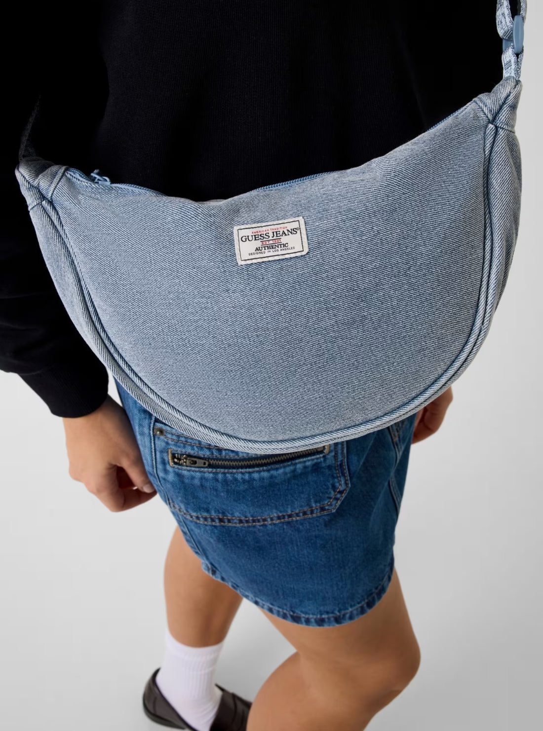Guess Jeans Denim Crossbody Bag W6GZB6WF8V1  Detail View