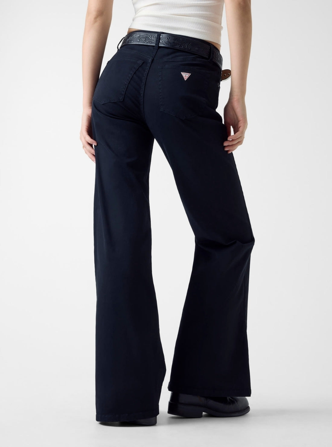 Guess Jeans Black High Rise Flare Jeans W6RA0RWJ051 Back View