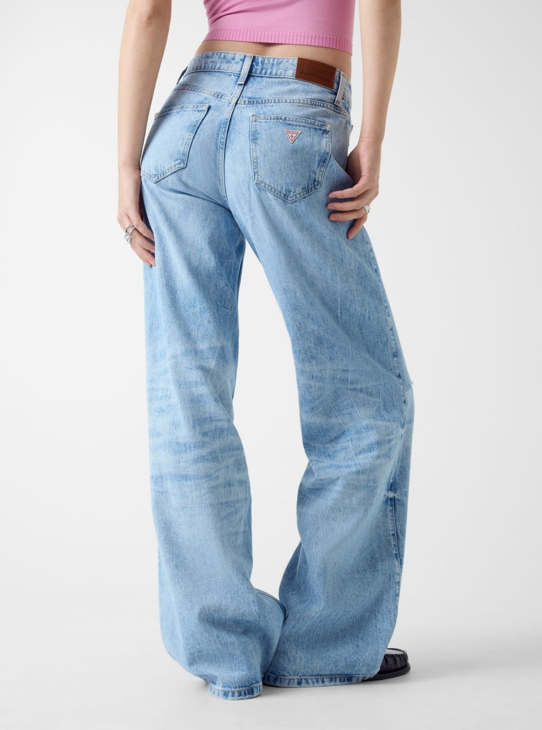 Guess Jeans G11 Wide Leg in Superlight Wash W6RA0YD6531 Back View