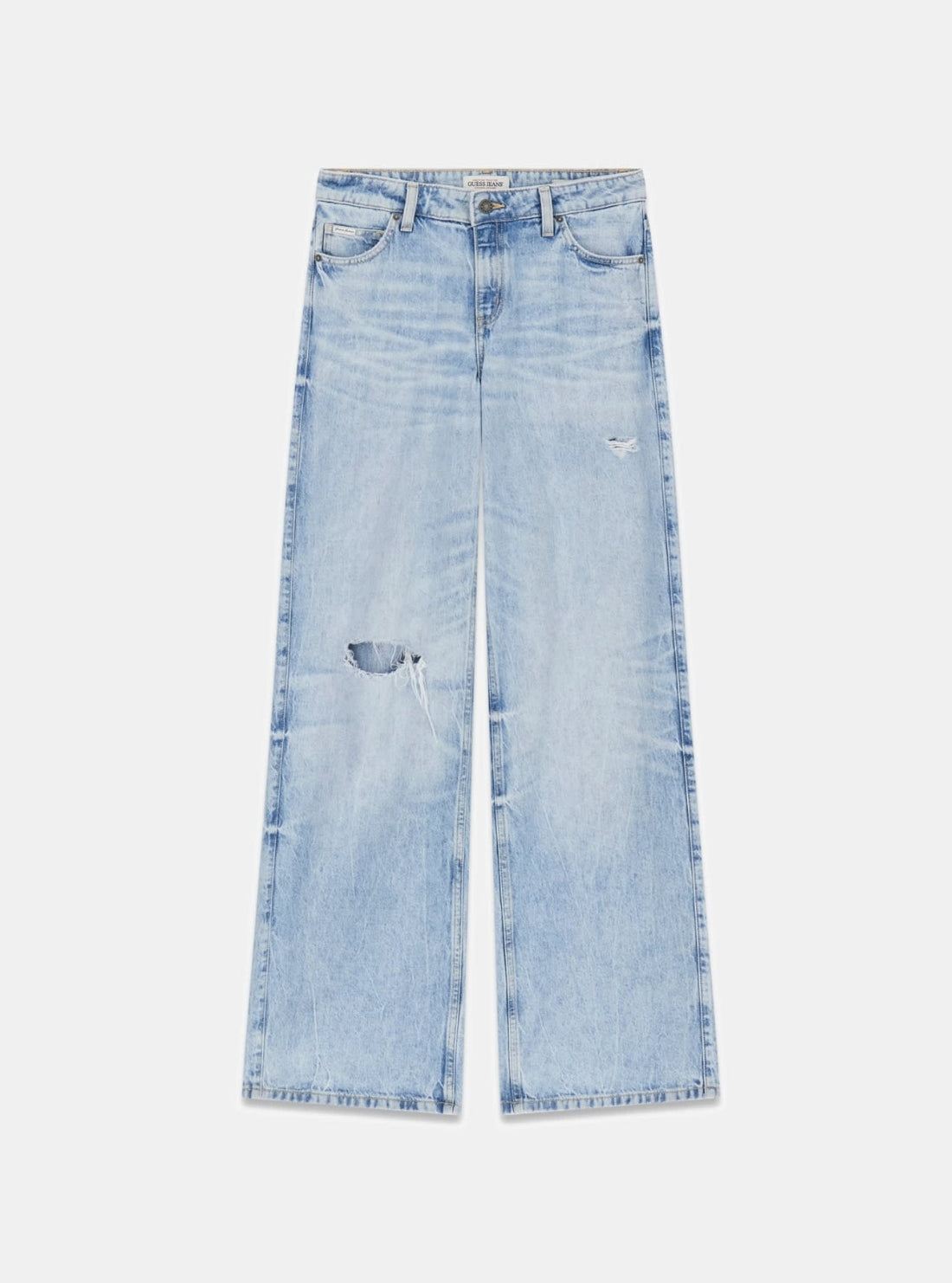 Guess Jeans G11 Wide Leg in Superlight Wash W6RA0YD6531 Flatlay
