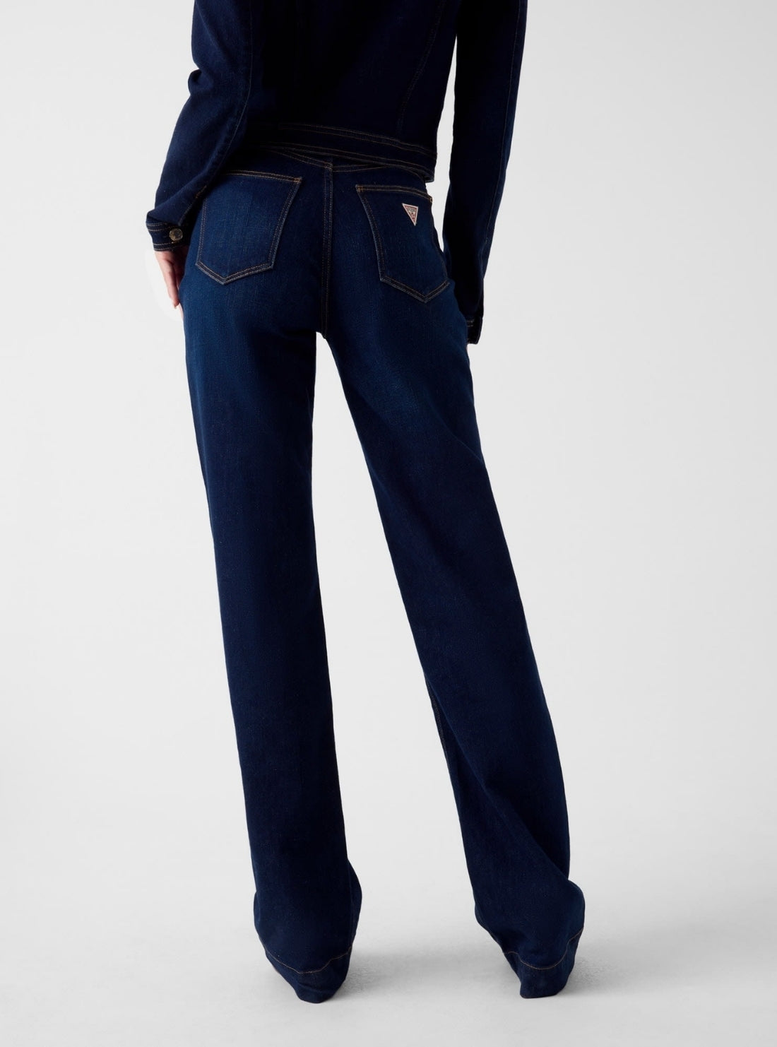 Mid-Rise Nicky High Zip Jeans in Dark Wash W6RA3FD6881 Back View