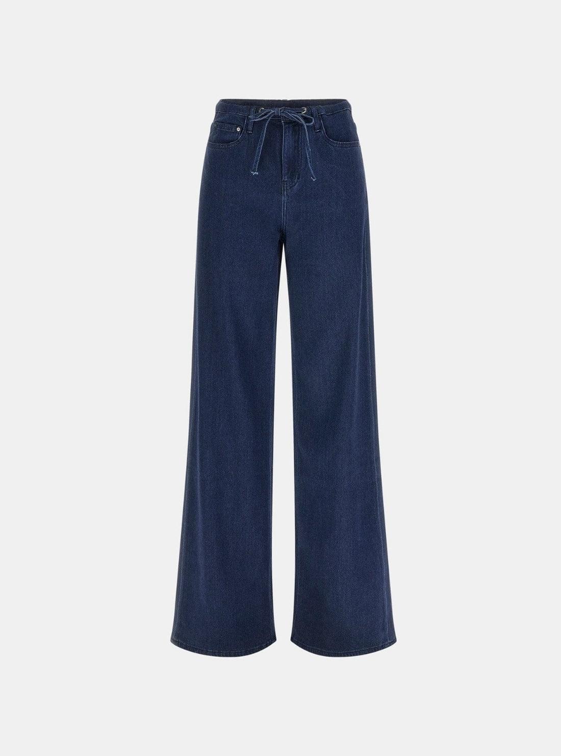 GUESS Womens Blue Blossom Wide Leg Lyocell Jeans W6RA3OD6980 Flatlay