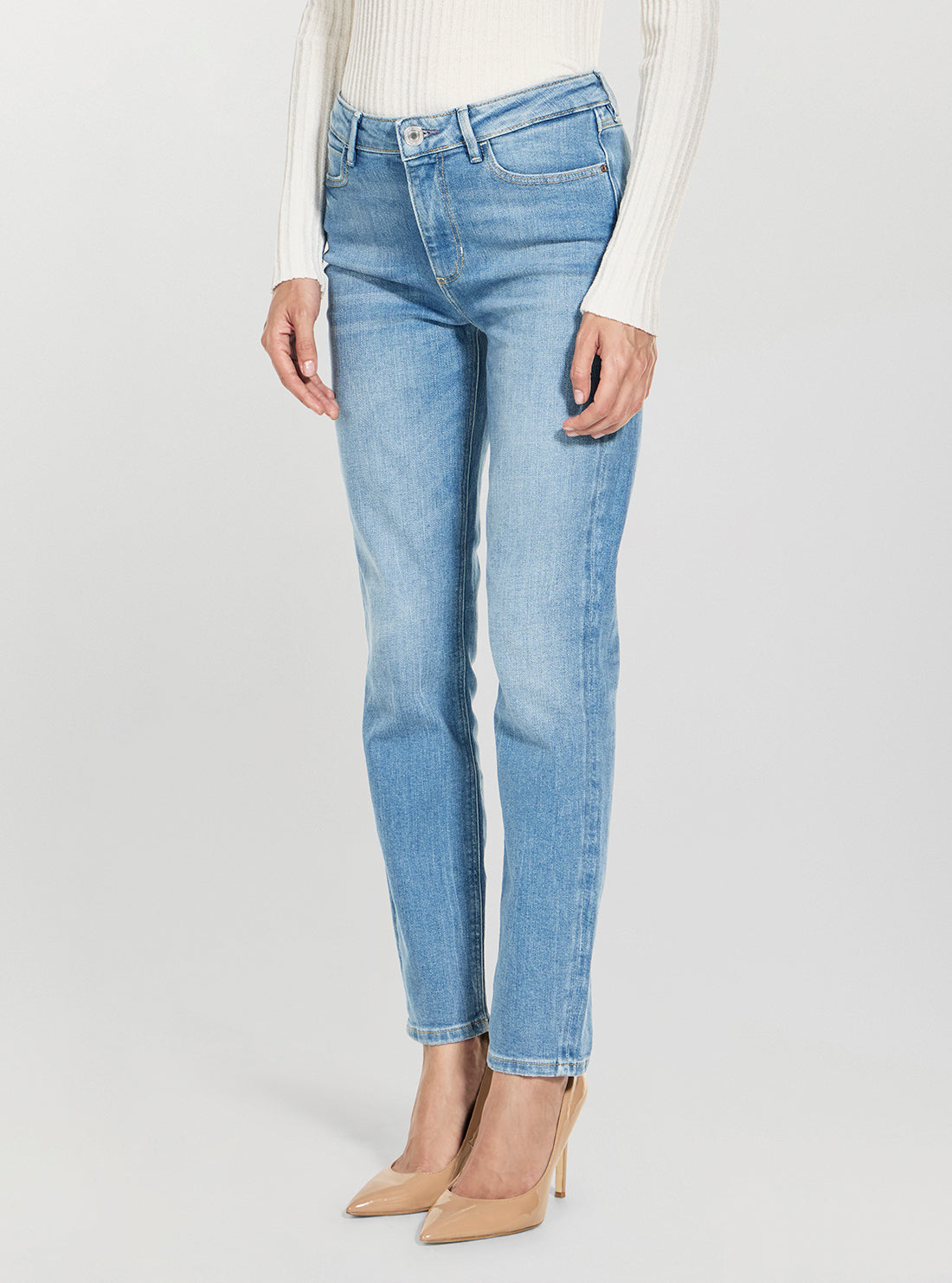 GUESS Womens 1981 Skinny Jeans in Medium Wash W6RA46D6882 Side View