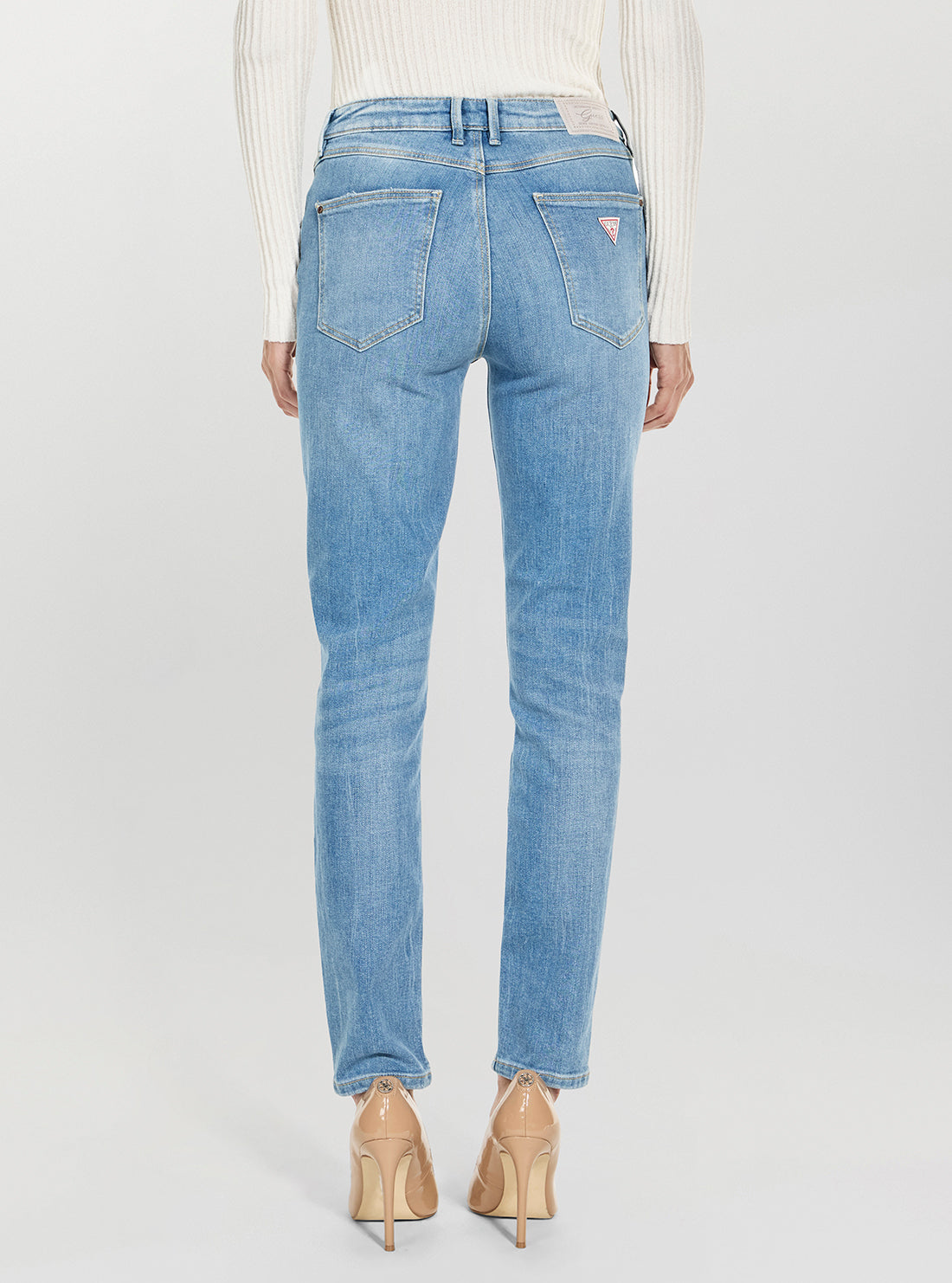 GUESS Womens 1981 Skinny Jeans in Medium Wash W6RA46D6882 Back View