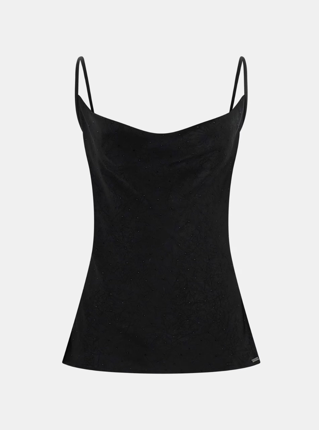 GUESS Womens Eco Black Mara Camisole Top W6RH55WJ732 Flatlay
