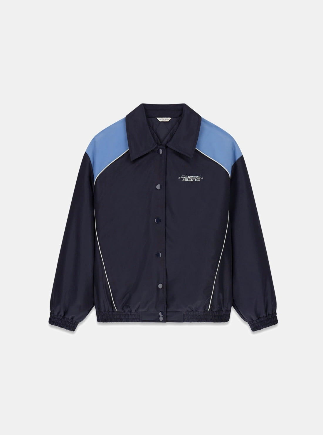 Guess Jeans Blue Heritage Windbreaker W6RL35WHAA2 Flatlay