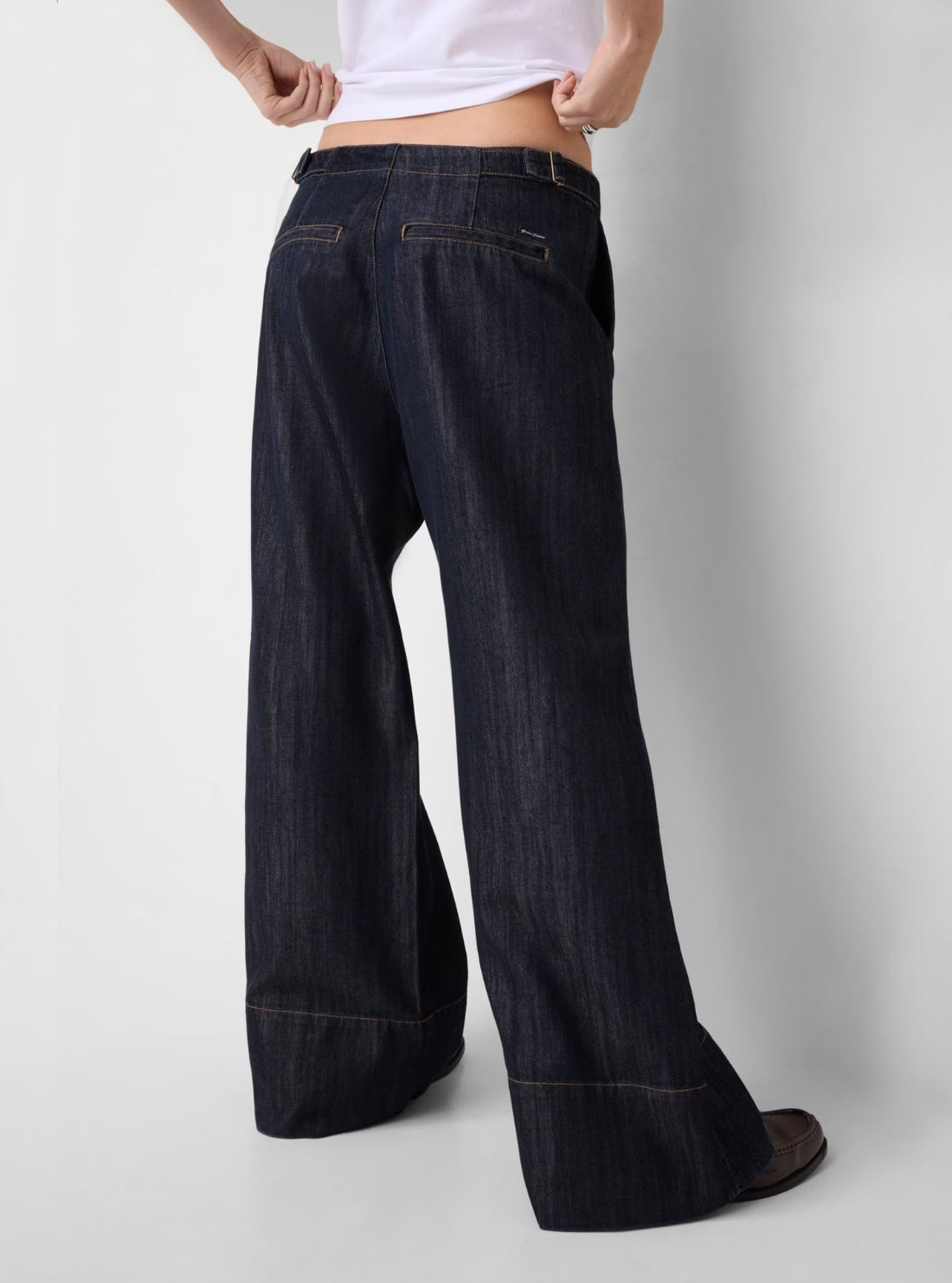 Guess Jeans Blue Extra Wide Chino Jeans W6YA09D1183 Back View