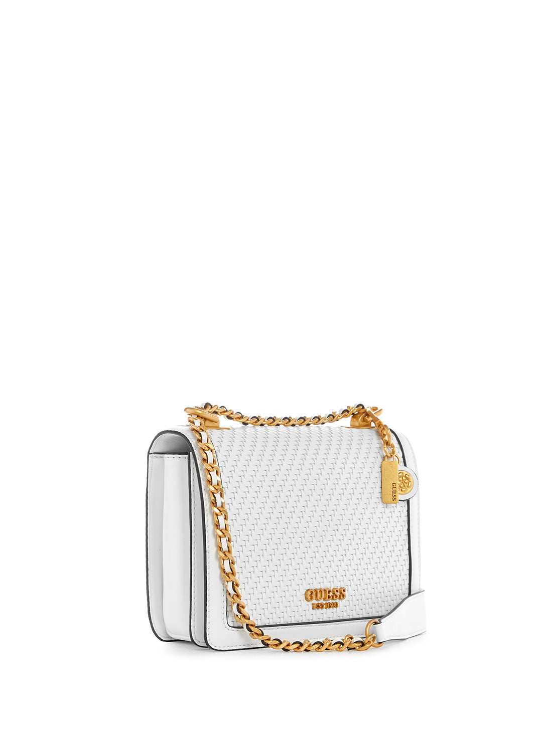 White Abey Convertible Crossbody Bag | GUESS Women's Handbags | side view