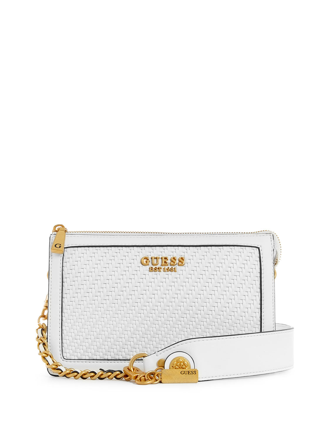 White Abey Multi Shoulder Bag | GUESS Women's handbags | front view