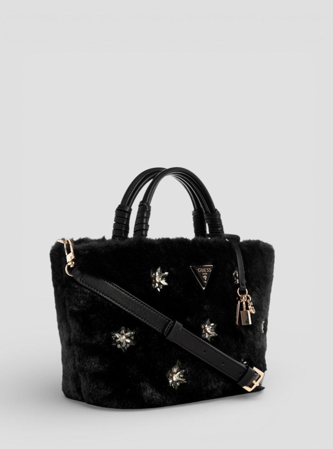 GUESS Womens Black Shaida Tote Bag WE814322 Side View