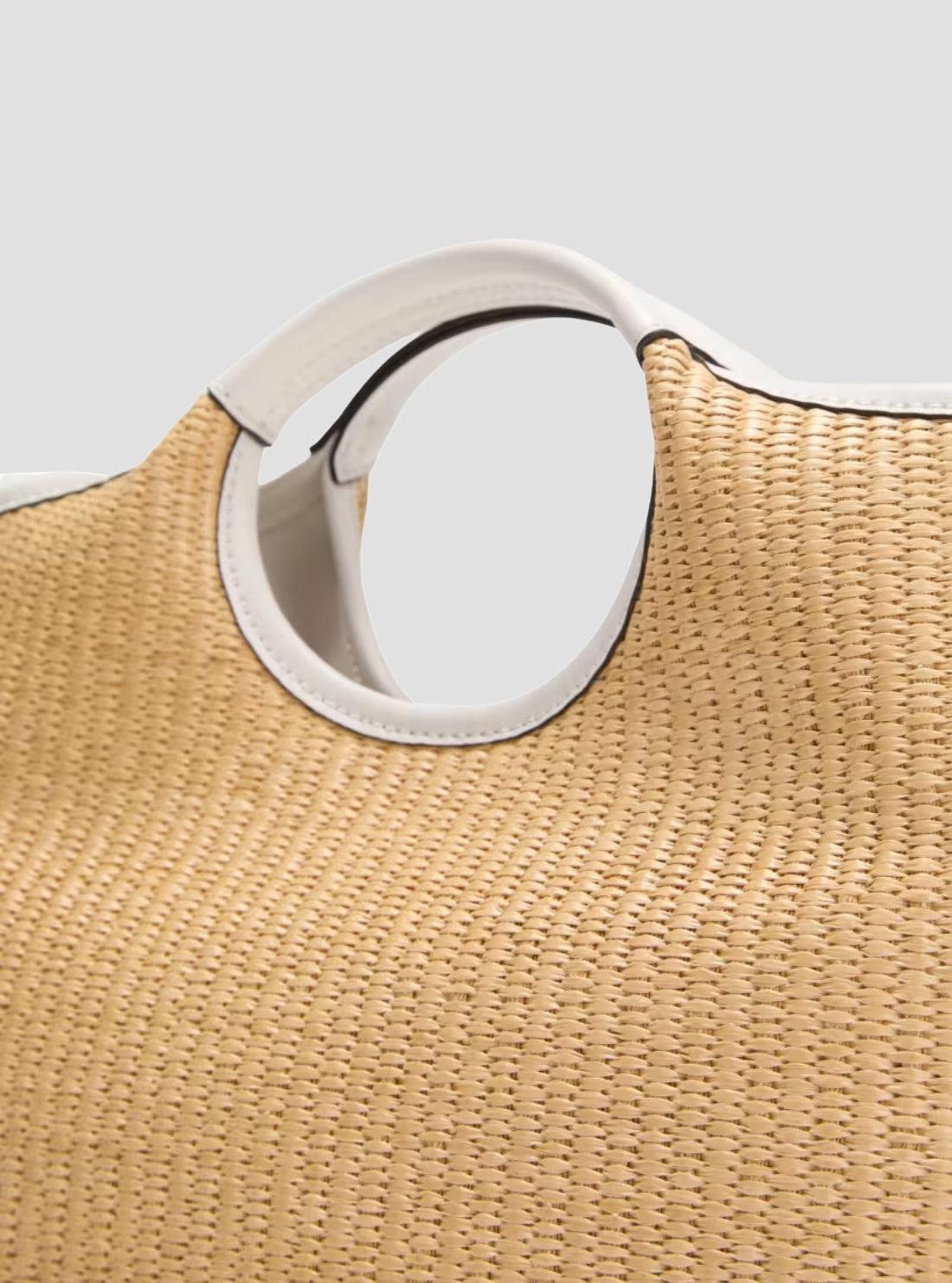 Beige White Kirsten Mini Satchel Bag