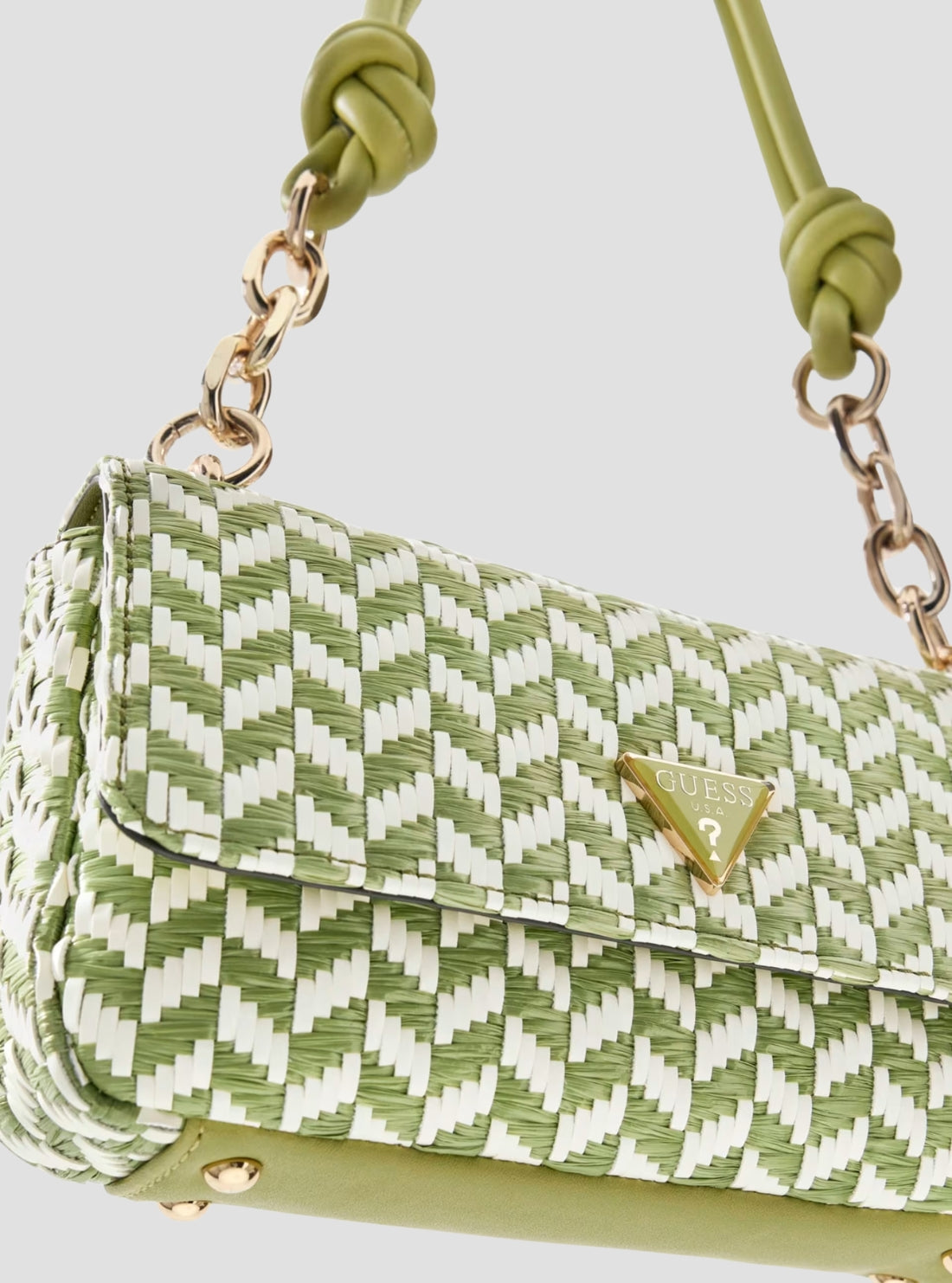 Green Multi Tessi Flap Shoulder Bag