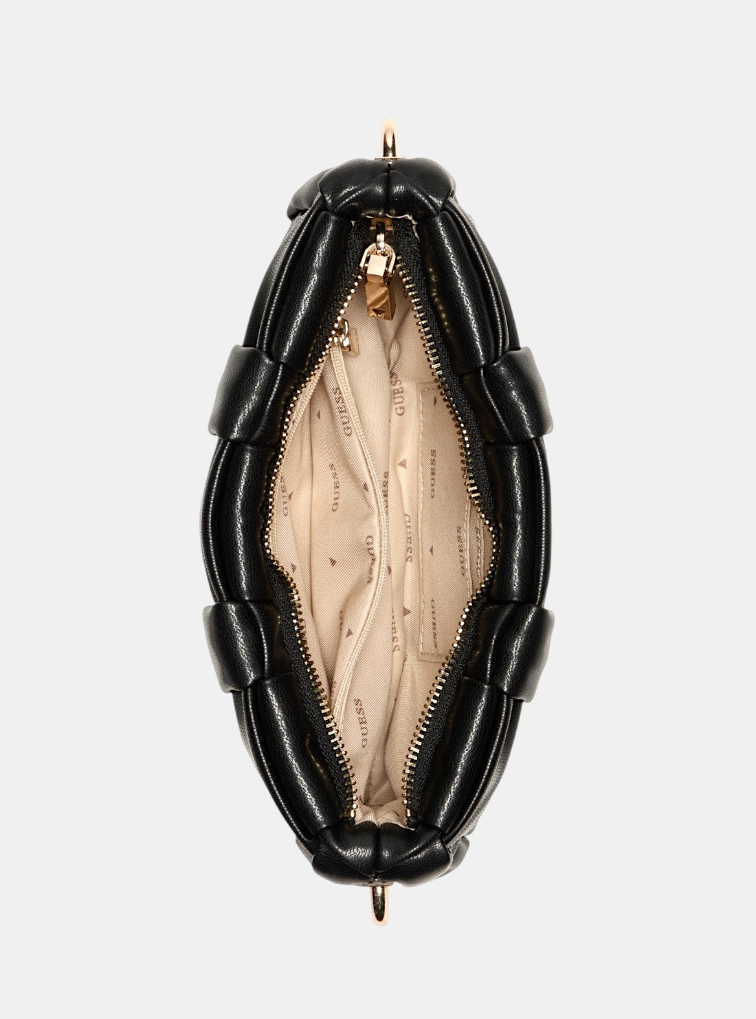 GUESS Womens Black Marion Mini Crossbody Bag WG807272 Inside View