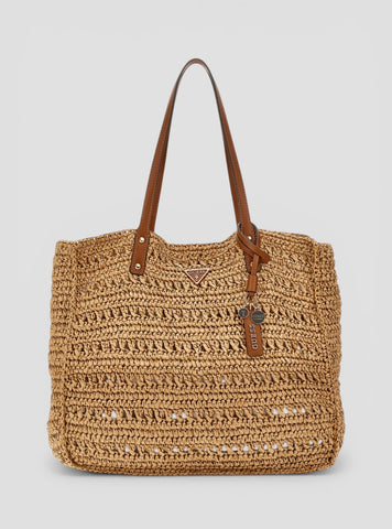 GUESS Womens Brown Irene Large 2 In 1 Tote Bag WG868524 Front View