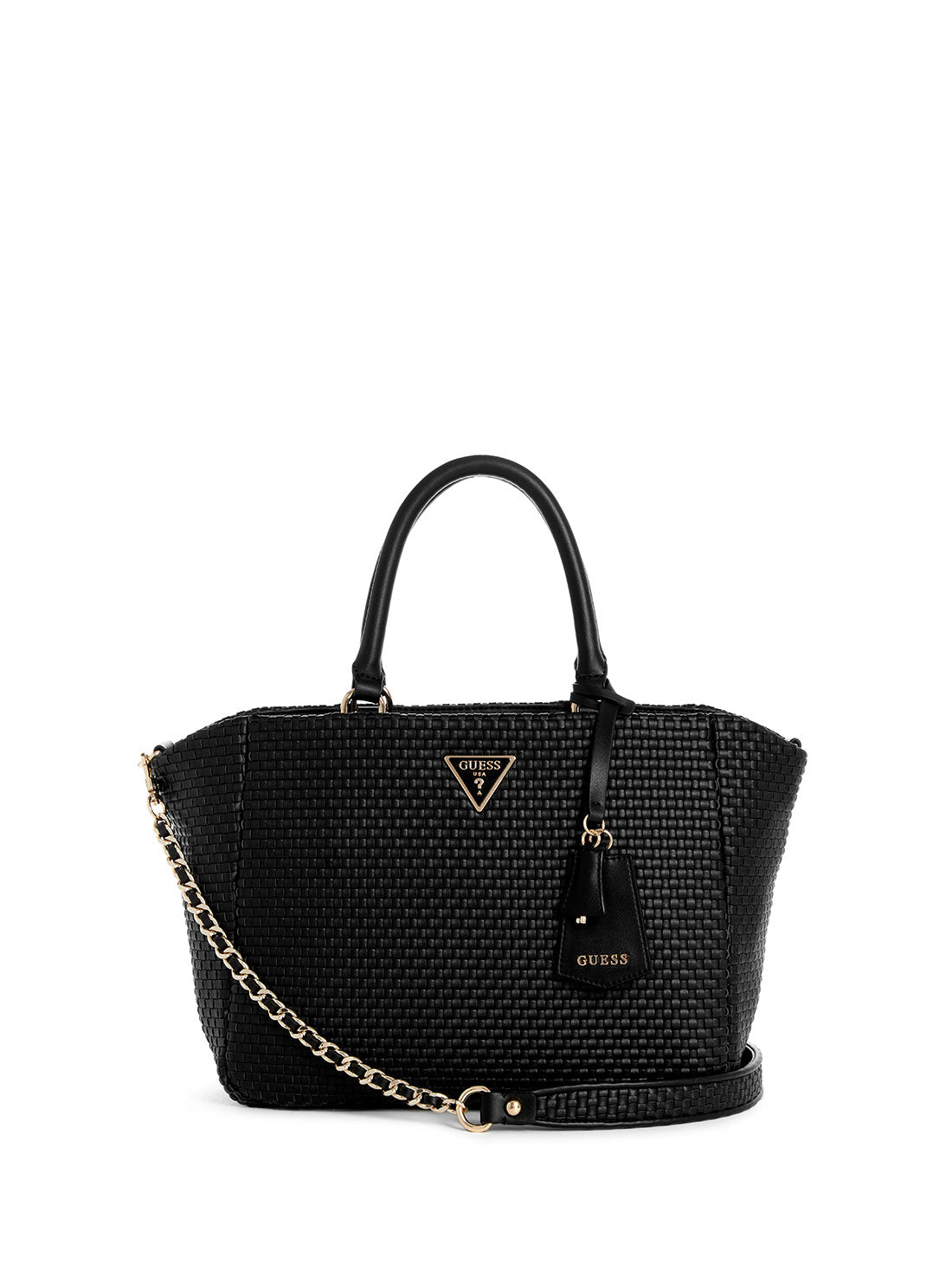 GUESS Black Etel Girlfriend Satchel Bag  front view