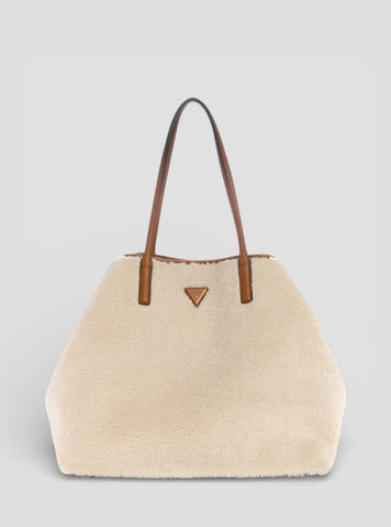 GUESS Womens Natural Victoria Large 2 in 1 Tote Bag WG951429 Front View