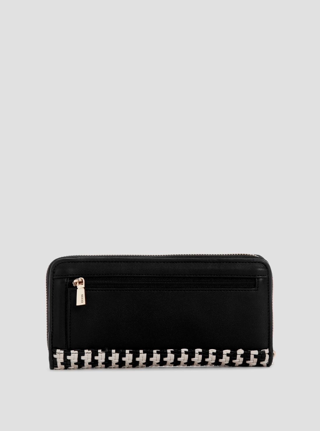 GUESS Womens Black Multi Mirema Large Zip Around Wallet Back View