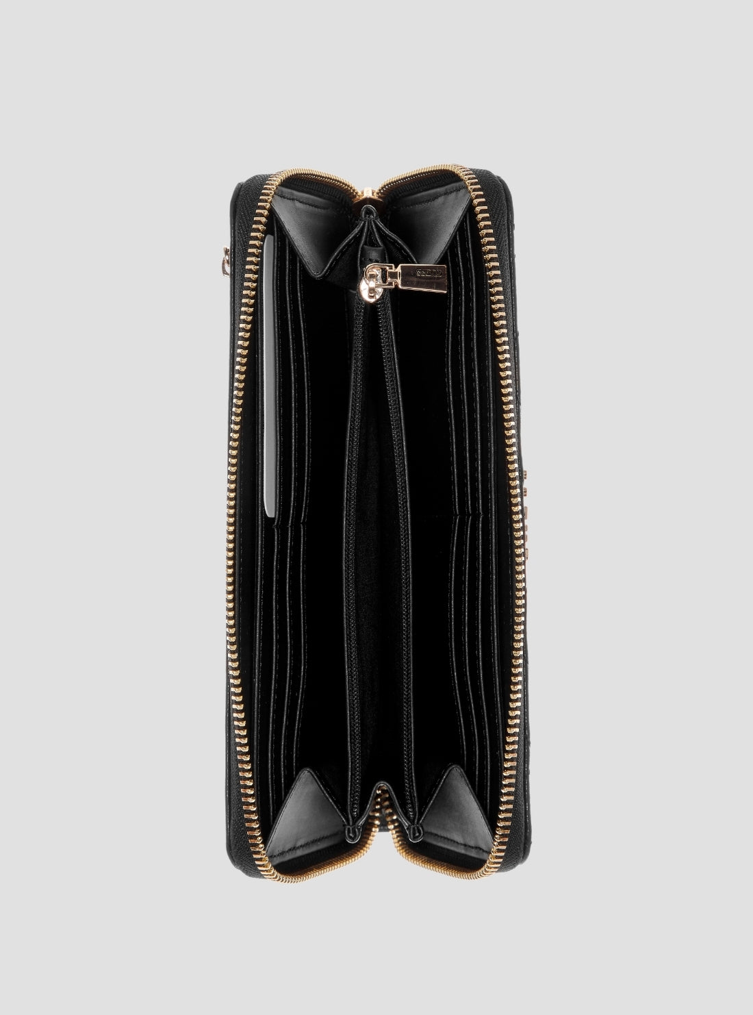 GUESS Womens Black Multi Mirema Large Zip Around Wallet Inside View