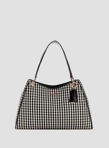 GUESS Womens Black Multi Mirema Girlfriend Carryall WG963123 Front View