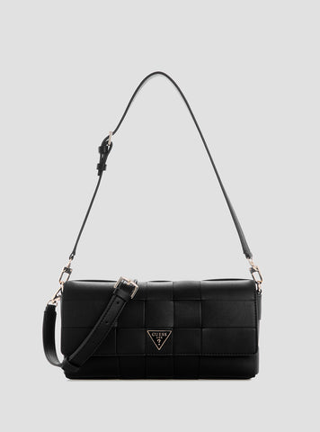 GUESS Women's Black Maylee Shoulder Bag WG966119 Front View