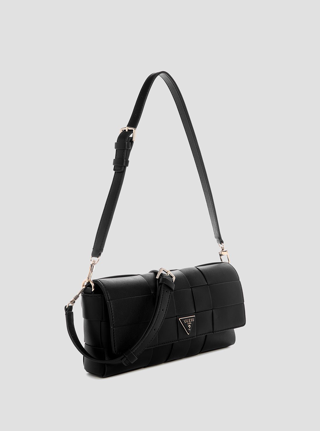 GUESS Women's Black Maylee Shoulder Bag WG966119 Side View