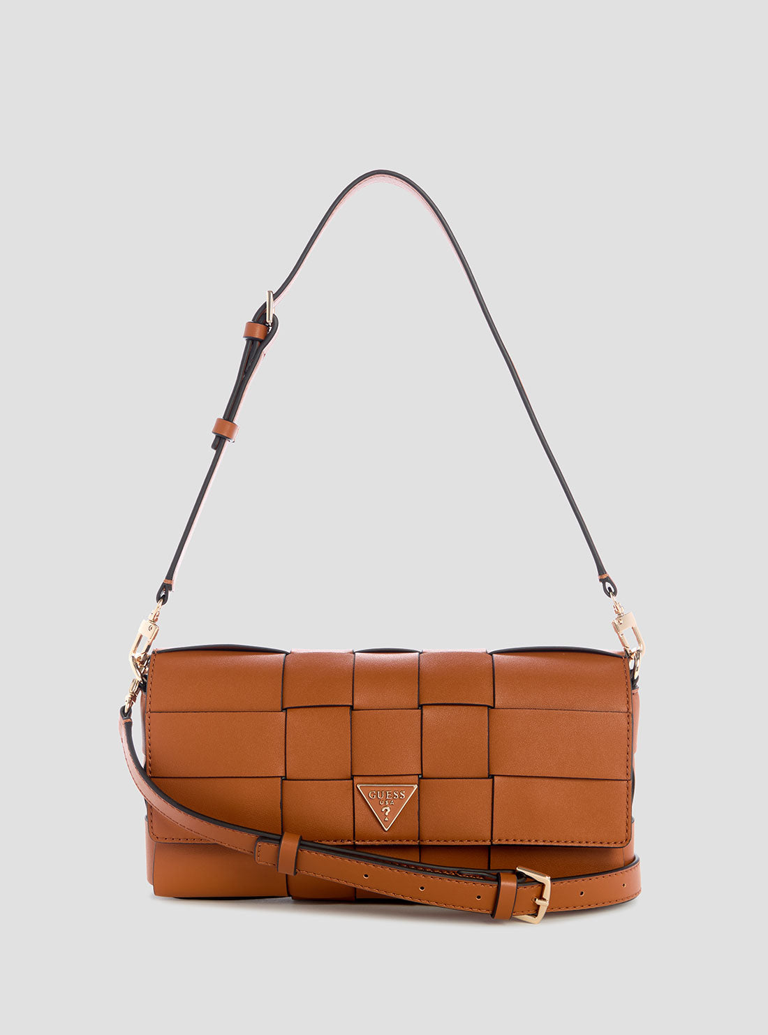 GUESS Women's Brown Maylee Shoulder Bag WG966119 Front View