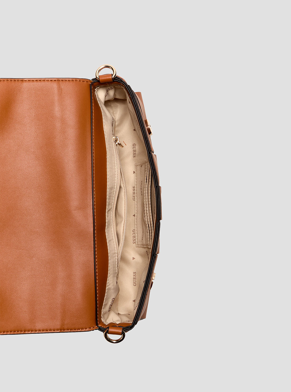 GUESS Women's Brown Maylee Shoulder Bag WG966119 Internal View