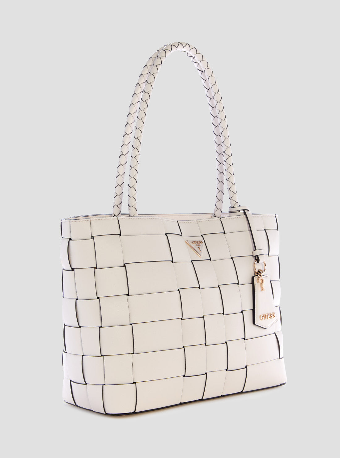 GUESS Women's White Maylee Girlfriend Tote Bag WG966122OFF Side View