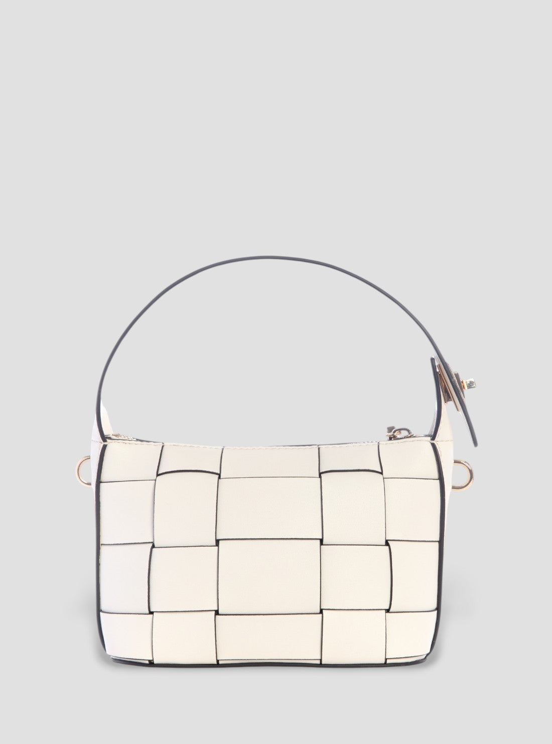 GUESS Womens White Maylee Mini Hobo Crossbody Bag WG966172 Back View