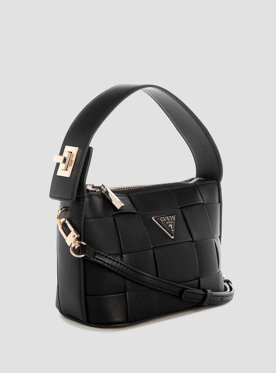 GUESS Womens Black Maylee Mini Hobo Crossbody Bag WG966172 Side View