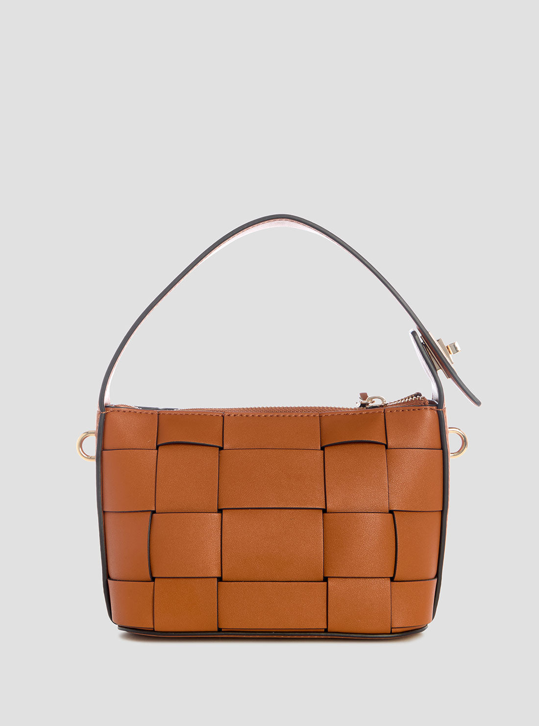 GUESS Womens Brown Maylee Mini Hobo Crossbody Bag WG966172 Back View