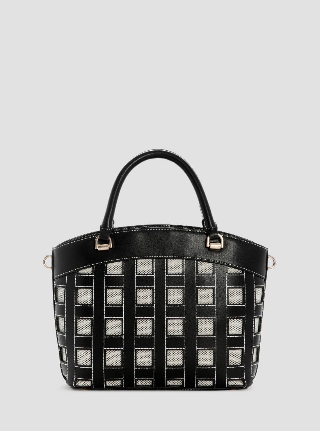 GUESS Womens Black Frankie Girlfriend Satchel Bag WG973605 Back View