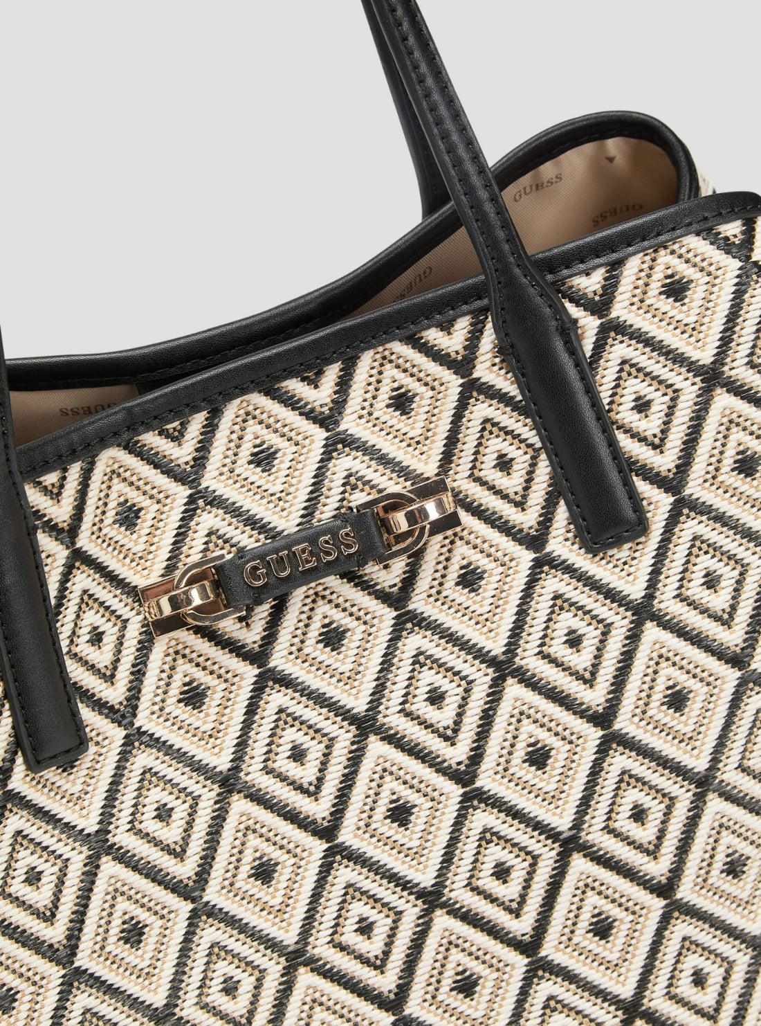 GUESS Womens Black Sophia Large 2 In 1 Tote Bag WG991324 Detail View