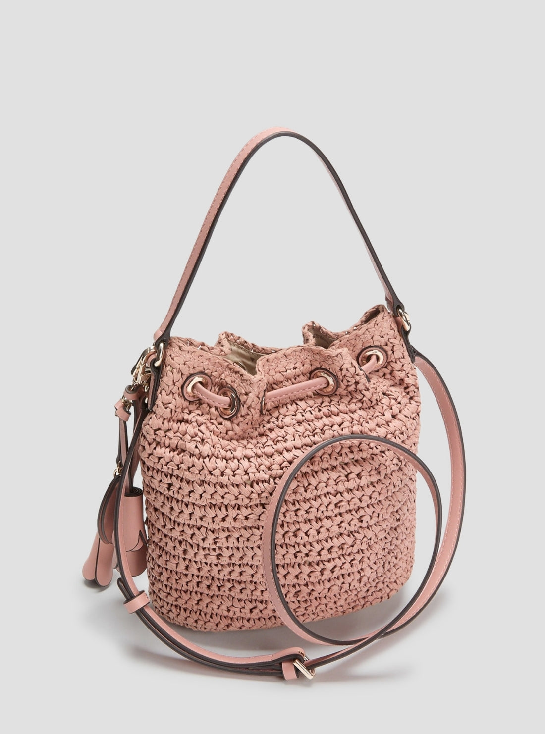 GUESS Womens Pink Ofelia Top Handle Bucket Bag WG992303 Side View