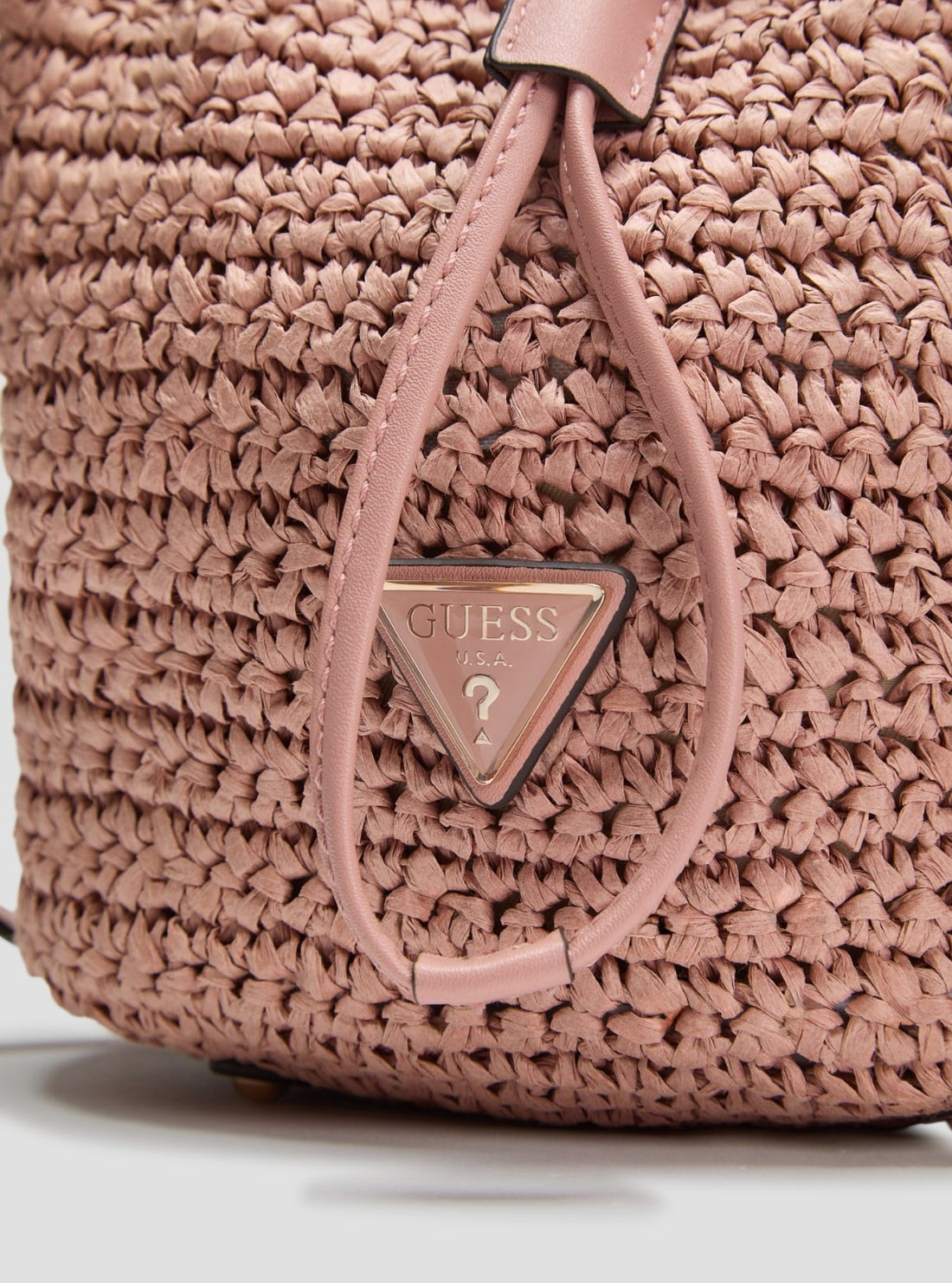GUESS Womens Pink Ofelia Top Handle Bucket Bag WG992303 Detail View4