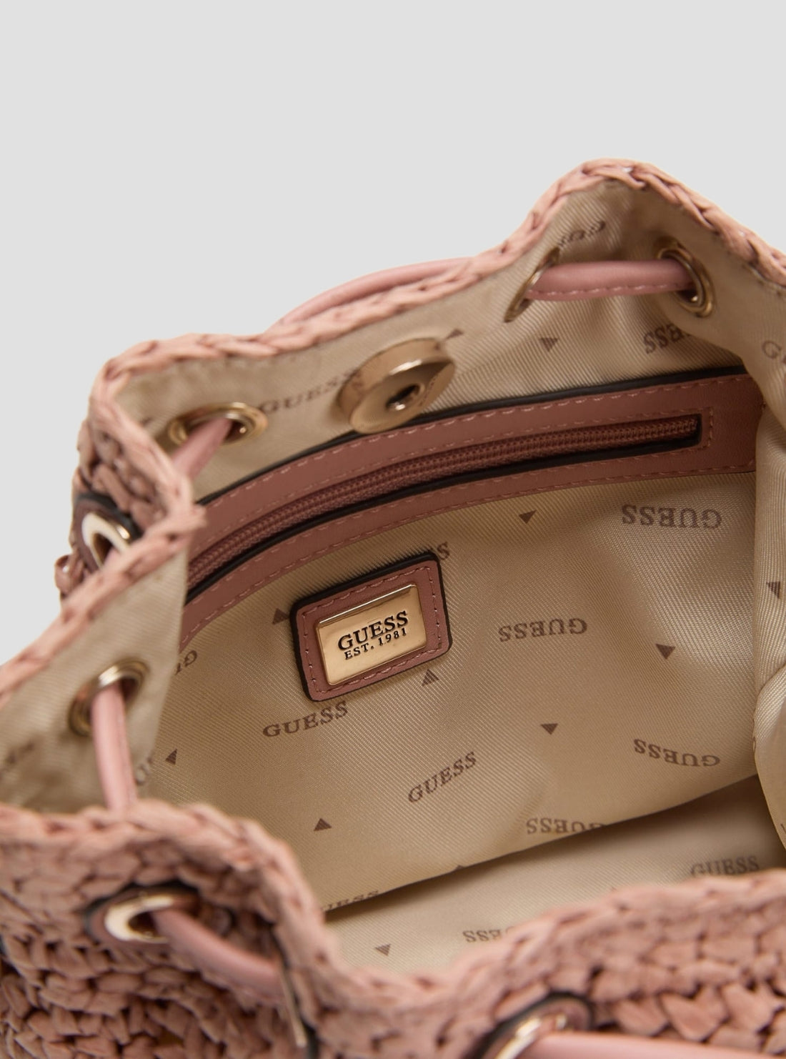 GUESS Womens Pink Ofelia Top Handle Bucket Bag WG992303 Detail View_5