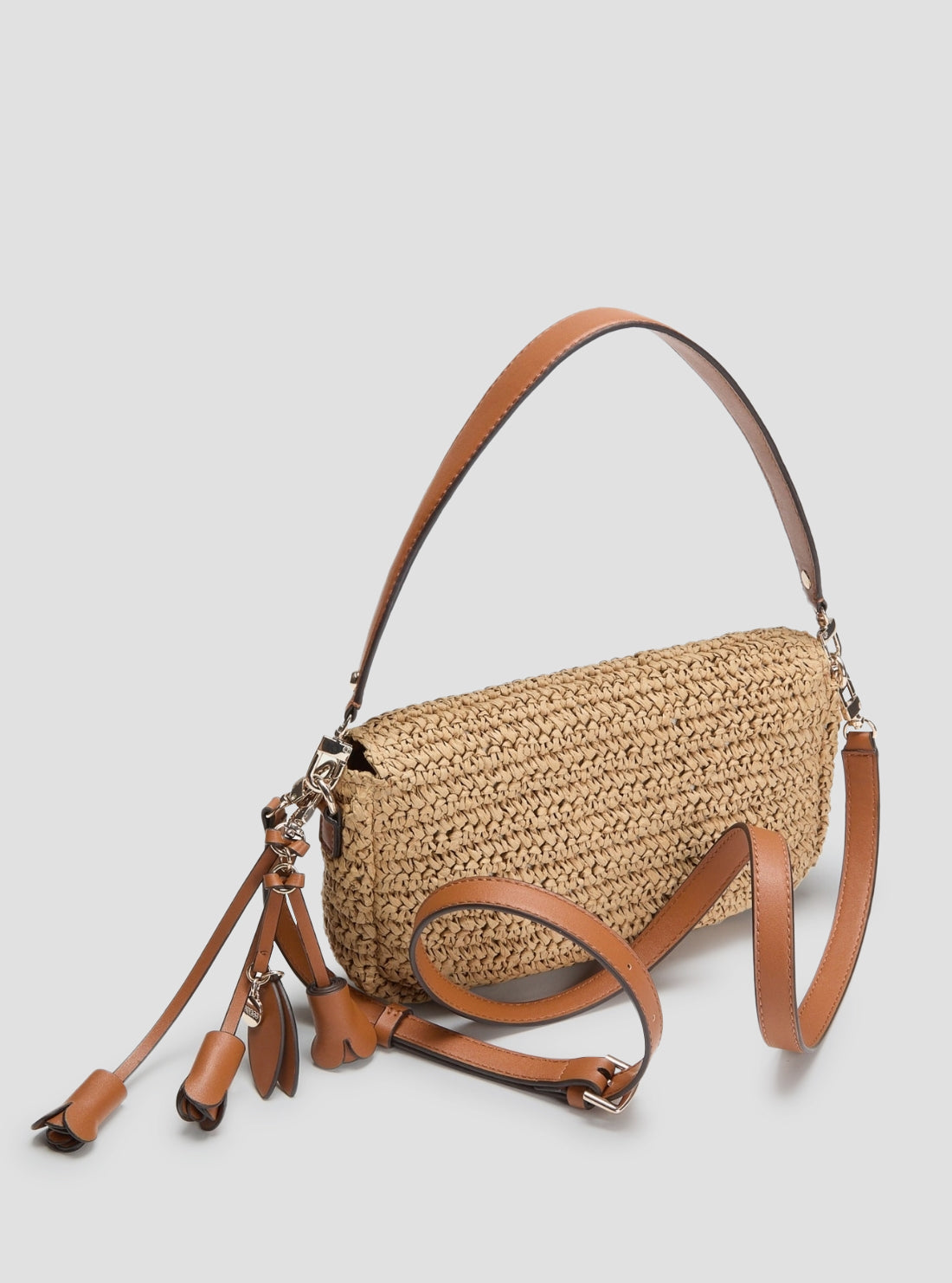 GUESS Womens Brown Ofelia Flap Shoulder Bag WG992319 Back View