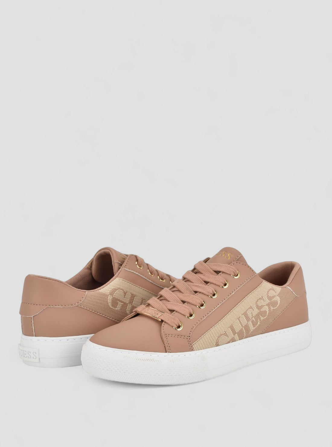 GUESS Womens Pink Lovela Sneakers WGLOVELA Front Side View