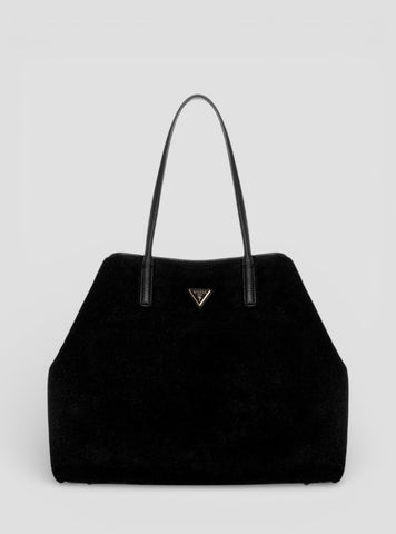 GUESS Womens Black Victoria Large 2 In 1 Tote Bag WS951429 Front View