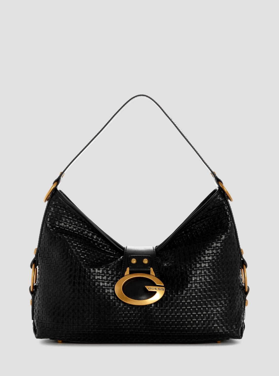 GUESS Womens Black Camden Shoulder Bag WW930818 Front View