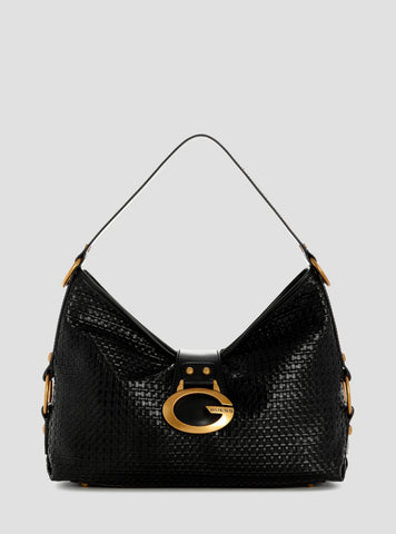 GUESS Womens Black Camden Shoulder Bag WW930818 Front View