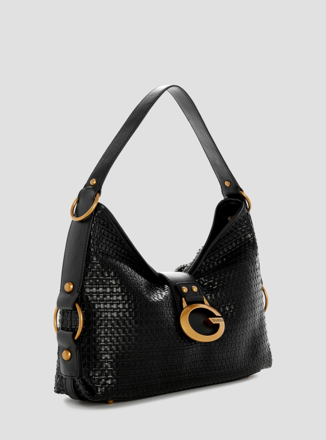 GUESS Womens Black Camden Shoulder Bag WW930818 Side View